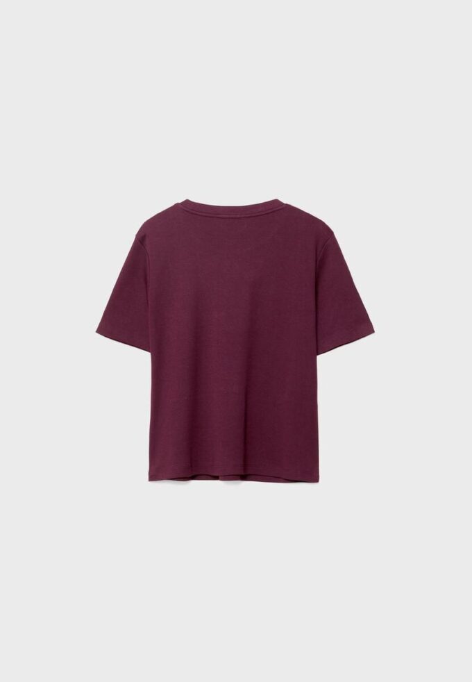 Tricou de bază cu croială regular și material gros Tricou de bază cu croială regular și material gros