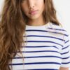 Tricou de bază cu dungi, croială regular, din material gros Tricou de bază cu dungi, croială regular, din material gros