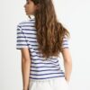 Tricou de bază cu dungi, croială regular, din material gros Tricou de bază cu dungi, croială regular, din material gros