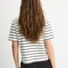 Tricou de bază cu dungi, croială regular, din material gros Tricou de bază cu dungi, croială regular, din material gros