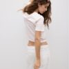 Tricou de bază cu dungi, croială regular, din material gros Tricou de bază cu dungi, croială regular, din material gros