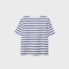 Tricou de bază cu dungi, croială regular, din material gros Tricou de bază cu dungi, croială regular, din material gros