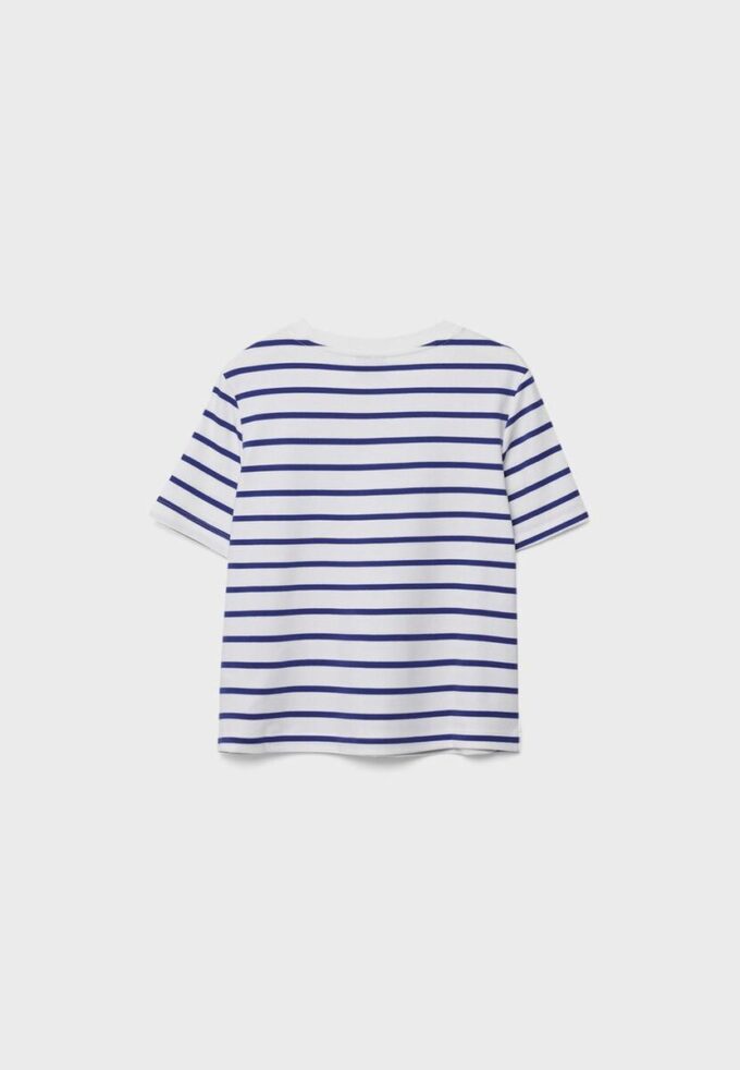 Tricou de bază cu dungi, croială regular, din material gros Tricou de bază cu dungi, croială regular, din material gros