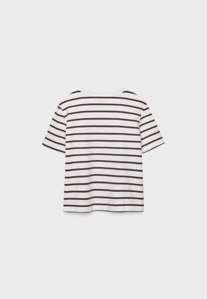 Tricou de bază cu dungi, croială regular, din material gros Tricou de bază cu dungi, croială regular, din material gros