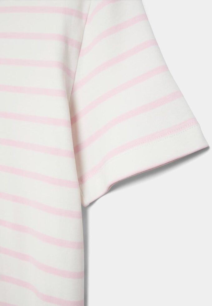 Tricou de bază cu dungi, croială regular, din material gros Tricou de bază cu dungi, croială regular, din material gros