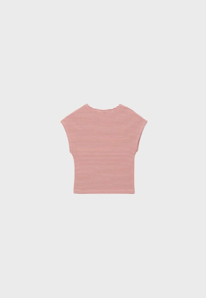 Tricou de bază cu dungi și mâneci scurte