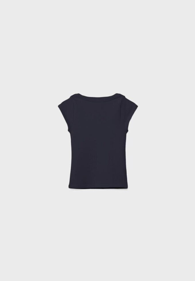 Tricou de bază cu guler barcă
