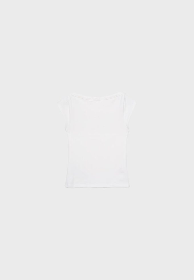 Tricou de bază cu guler barcă