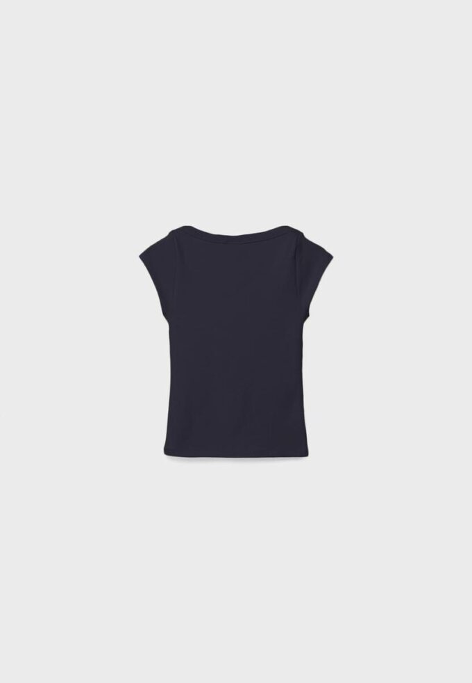 Tricou de bază cu guler barcă