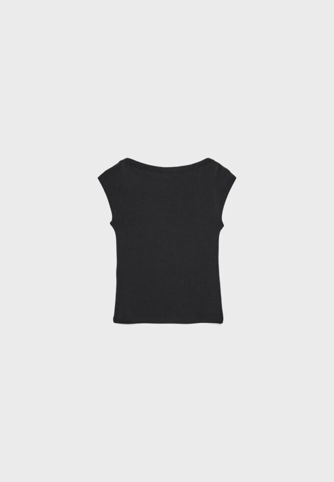 Tricou de bază cu guler barcă