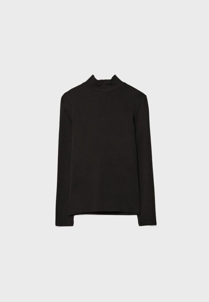 Tricou de bază cu guler înalt Tricou de bază cu guler înalt