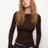Tricou de bază cu mâneci clopot