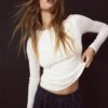 Tricou de bază cu mâneci lungi Tricou de bază cu mâneci lungi