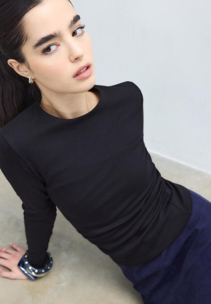 Tricou de bază cu mâneci lungi Tricou de bază cu mâneci lungi