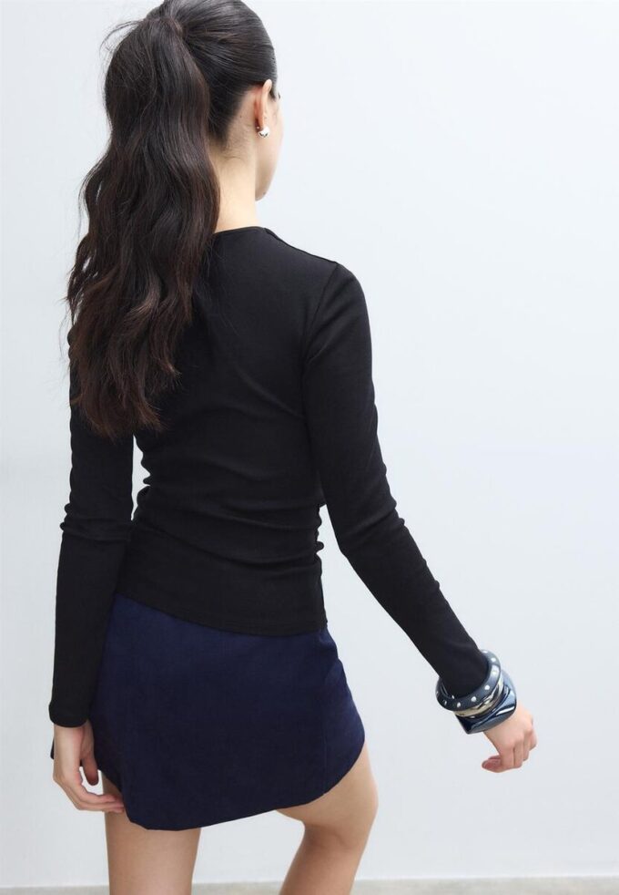 Tricou de bază cu mâneci lungi Tricou de bază cu mâneci lungi