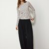 Tricou de bază cu mâneci lungi și dungi Tricou de bază cu mâneci lungi și dungi