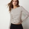 Tricou de bază cu mâneci lungi și dungi Tricou de bază cu mâneci lungi și dungi