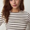 Tricou de bază cu mâneci lungi și dungi Tricou de bază cu mâneci lungi și dungi