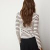 Tricou de bază cu mâneci lungi și dungi Tricou de bază cu mâneci lungi și dungi