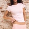 Tricou de bază cu mâneci scurte și guler rotund Tricou de bază cu mâneci scurte și guler rotund