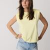 Tricou de bază cu umeri căptușiți Tricou de bază cu umeri căptușiți