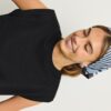 Tricou de bază cu umeri căptușiți Tricou de bază cu umeri căptușiți