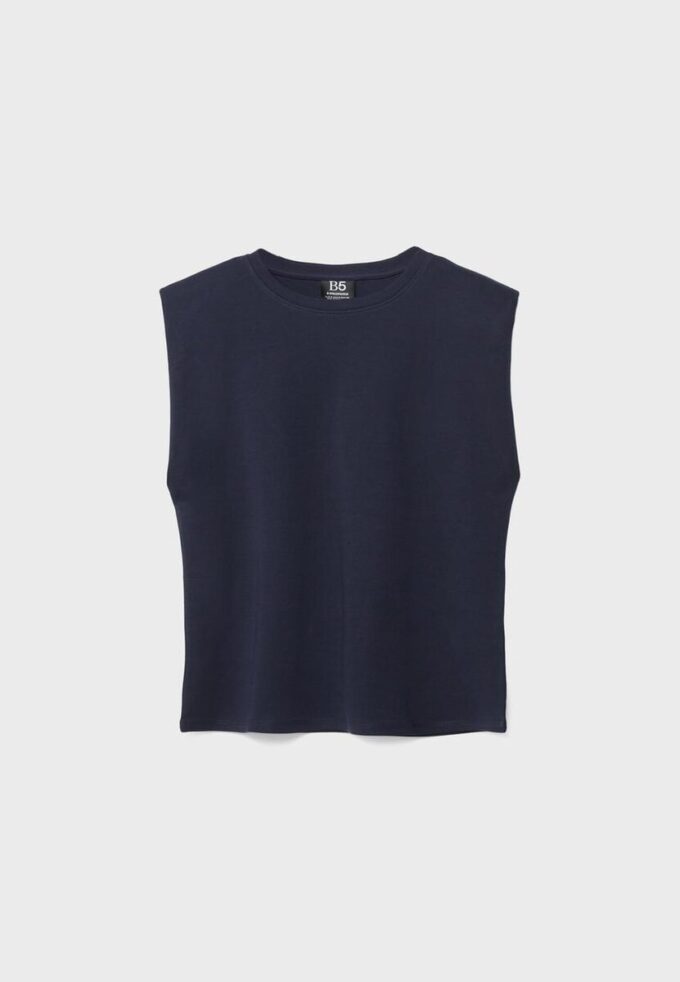 Tricou de bază cu umeri căptușiți Tricou de bază cu umeri căptușiți
