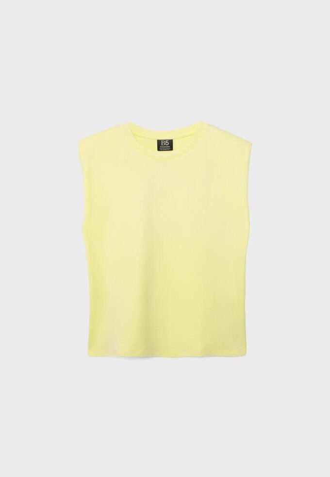 Tricou de bază cu umeri căptușiți Tricou de bază cu umeri căptușiți