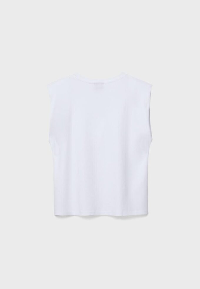 Tricou de bază cu umeri căptușiți Tricou de bază cu umeri căptușiți