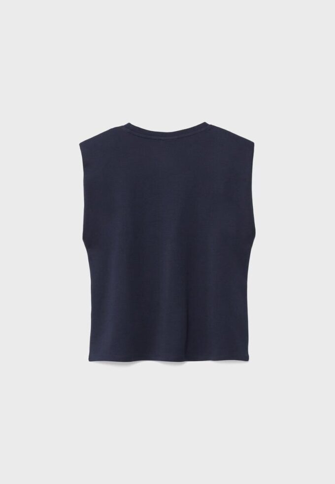 Tricou de bază cu umeri căptușiți Tricou de bază cu umeri căptușiți