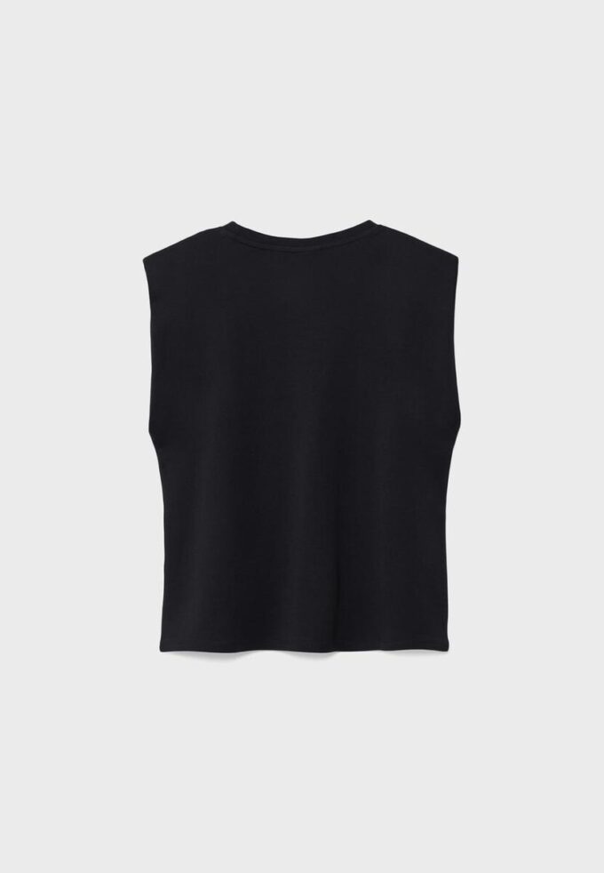 Tricou de bază cu umeri căptușiți Tricou de bază cu umeri căptușiți