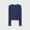 Tricou de bază din bumbac cu mâneci lungi și dungi Tricou de bază din bumbac cu mâneci lungi și dungi