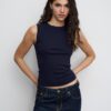 Tricou de bază fără mâneci Tricou de bază fără mâneci