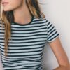 Tricou de bază slim fit cu dungi Tricou de bază slim fit cu dungi