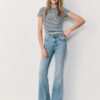 Tricou de bază slim fit cu dungi Tricou de bază slim fit cu dungi