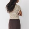 Tricou de bază slim fit cu dungi Tricou de bază slim fit cu dungi