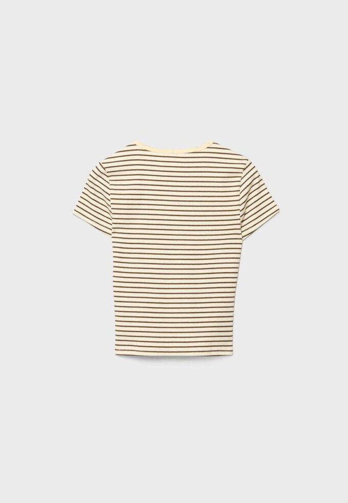 Tricou de bază slim fit cu dungi Tricou de bază slim fit cu dungi