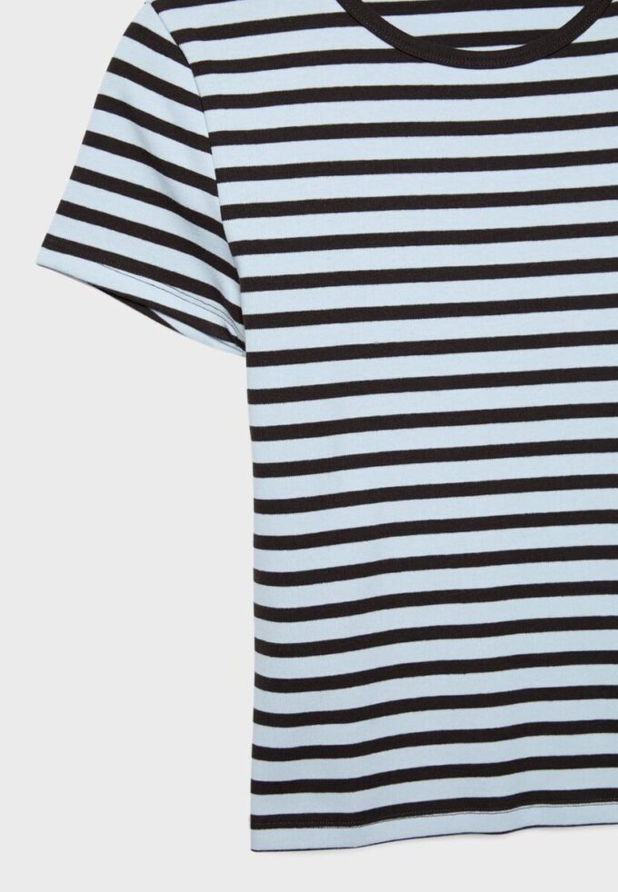 Tricou de bază slim fit cu dungi Tricou de bază slim fit cu dungi