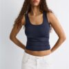 Tricou din poliamidă cu bretele late Tricou din poliamidă cu bretele late