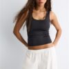 Tricou din poliamidă cu bretele late Tricou din poliamidă cu bretele late