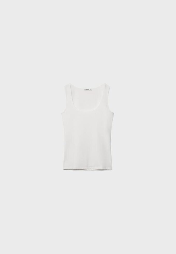 Tricou din poliamidă cu bretele late Tricou din poliamidă cu bretele late