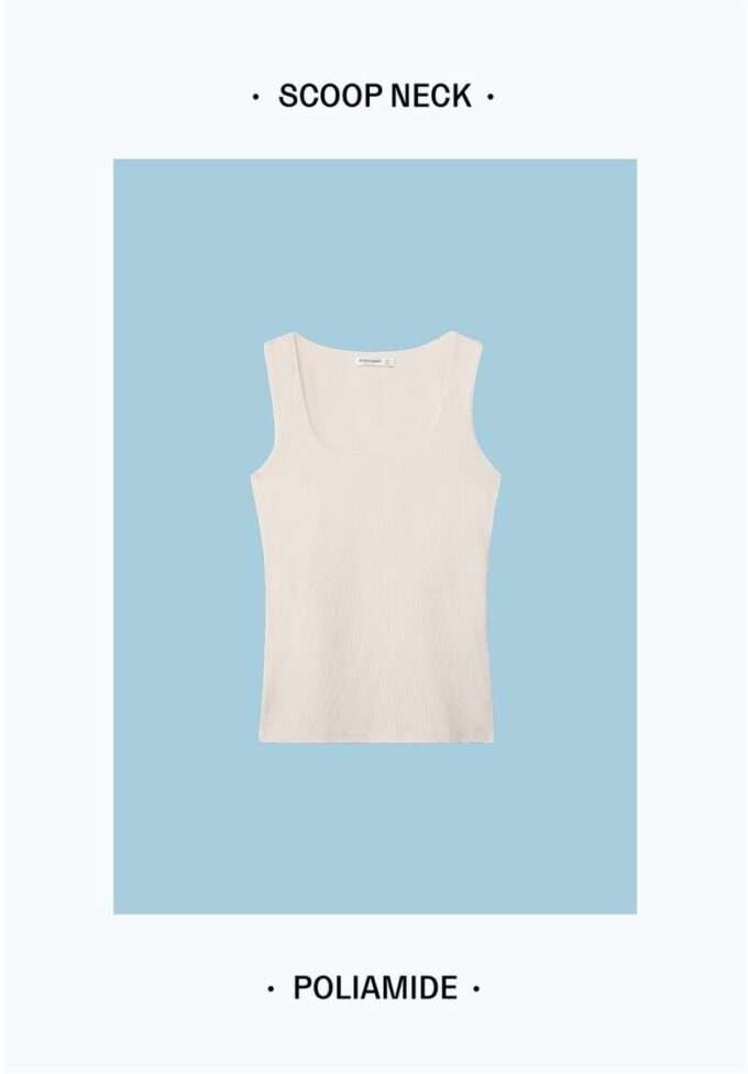 Tricou din poliamidă cu bretele late Tricou din poliamidă cu bretele late