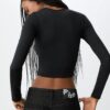 Tricou din poliamidă cu mâneci lungi Tricou din poliamidă cu mâneci lungi