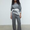 Tricou din tricot cu guler rotund