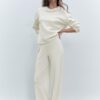 Tricou din tricot cu guler rotund