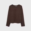 Tricou din tricot cu guler rotund
