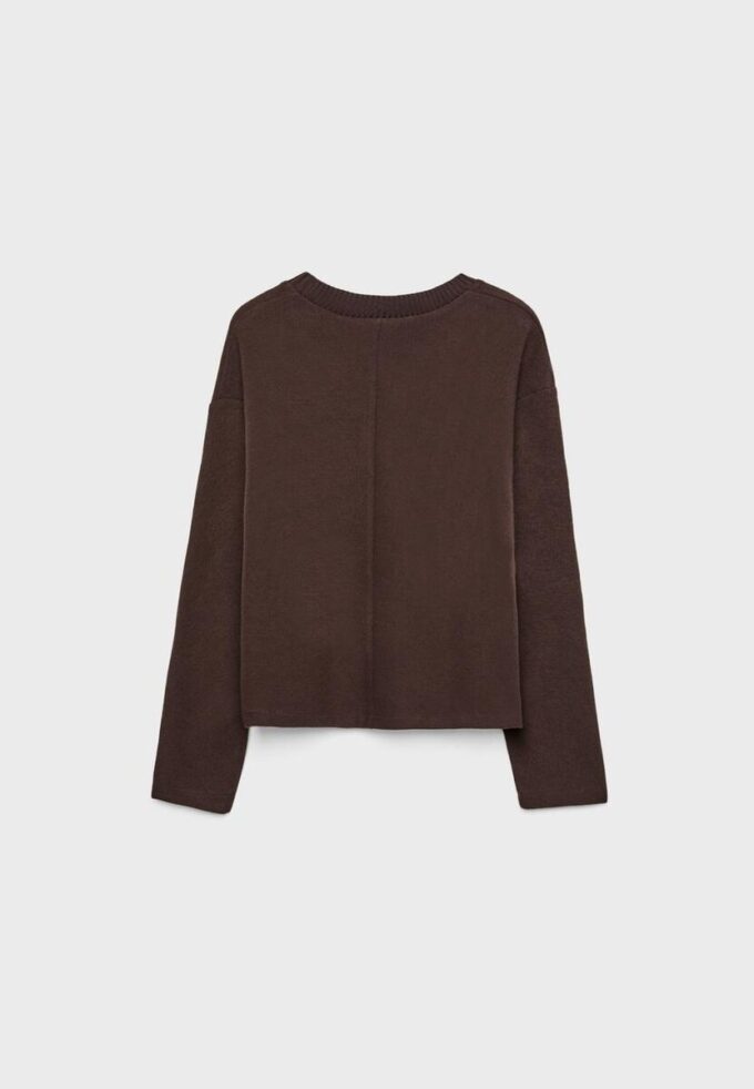 Tricou din tricot cu guler rotund