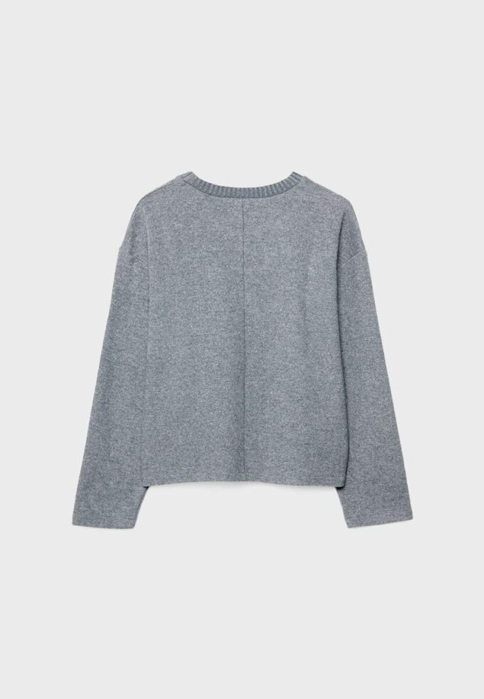 Tricou din tricot cu guler rotund