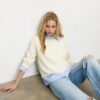 Tricou din tricot din două materiale Tricou din tricot din două materiale