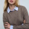 Tricou din tricot din două materiale Tricou din tricot din două materiale